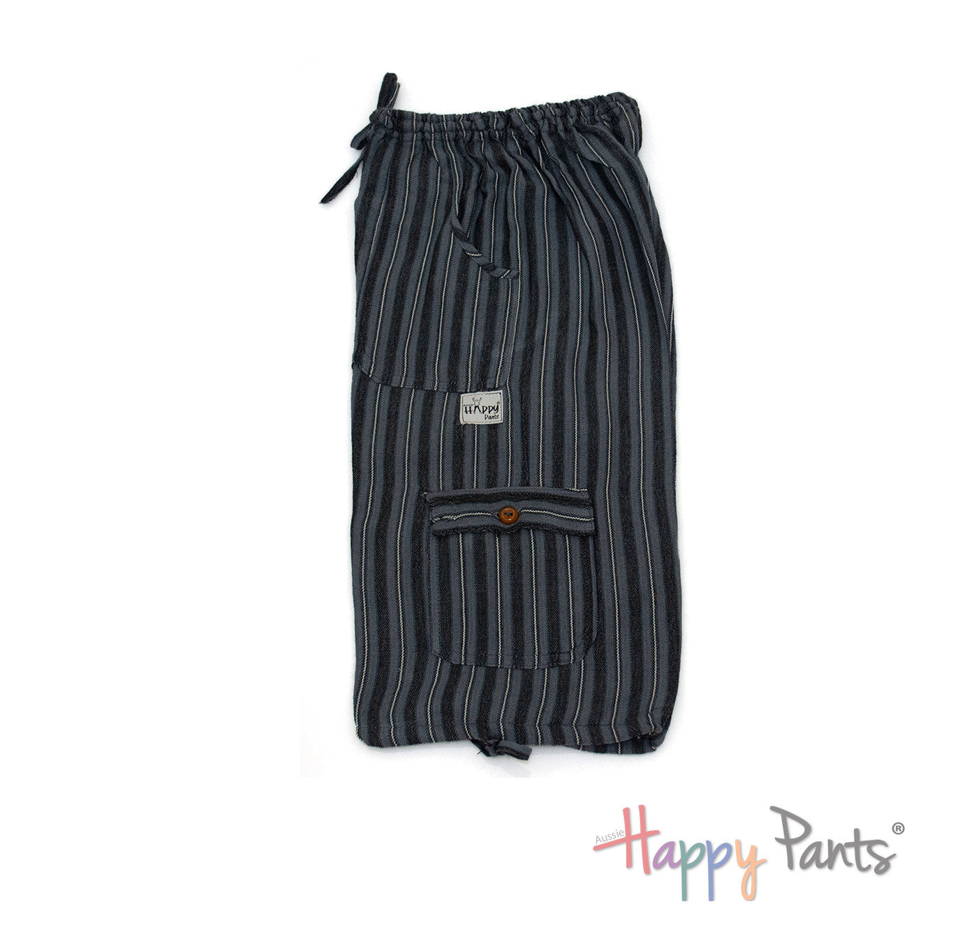 Gray Stripy Happy-Pants Boardshorts - Youth Collection