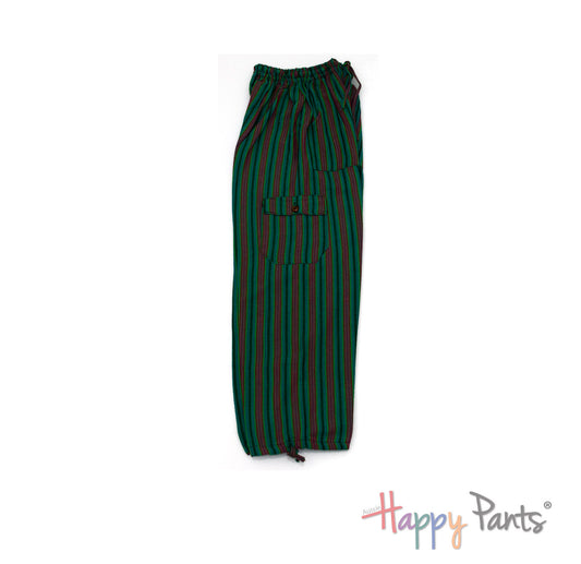 Green Earthy Stripy Happy-Pants - Youth Collection