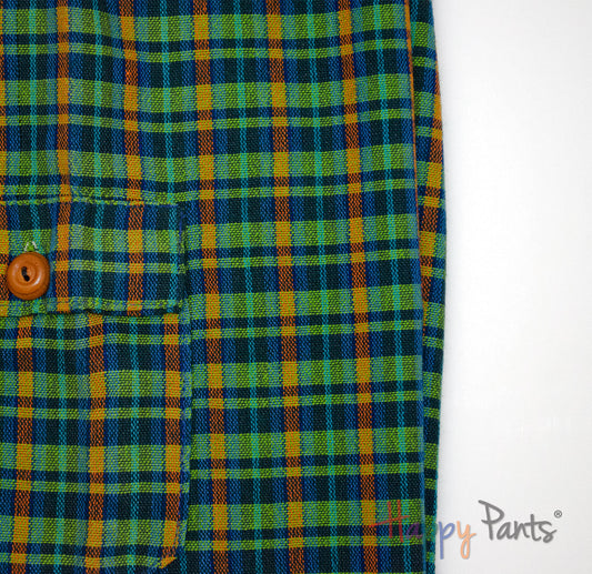 Green Tartan Plaid Happy-Pants - Youth Collection