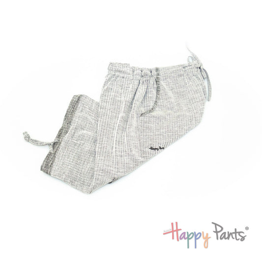 Herringbone White Women Three Quarter Short