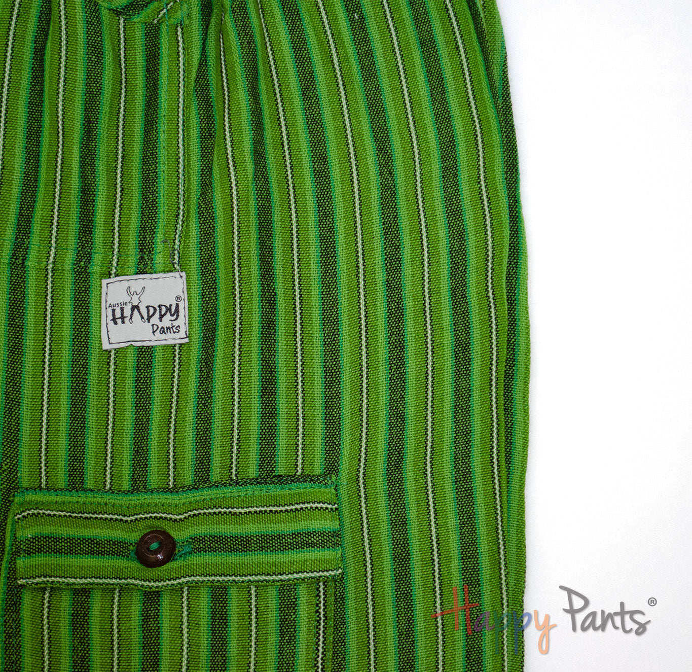 Lime Green Stripy Happy-Pants Boardshorts - Youth Collection