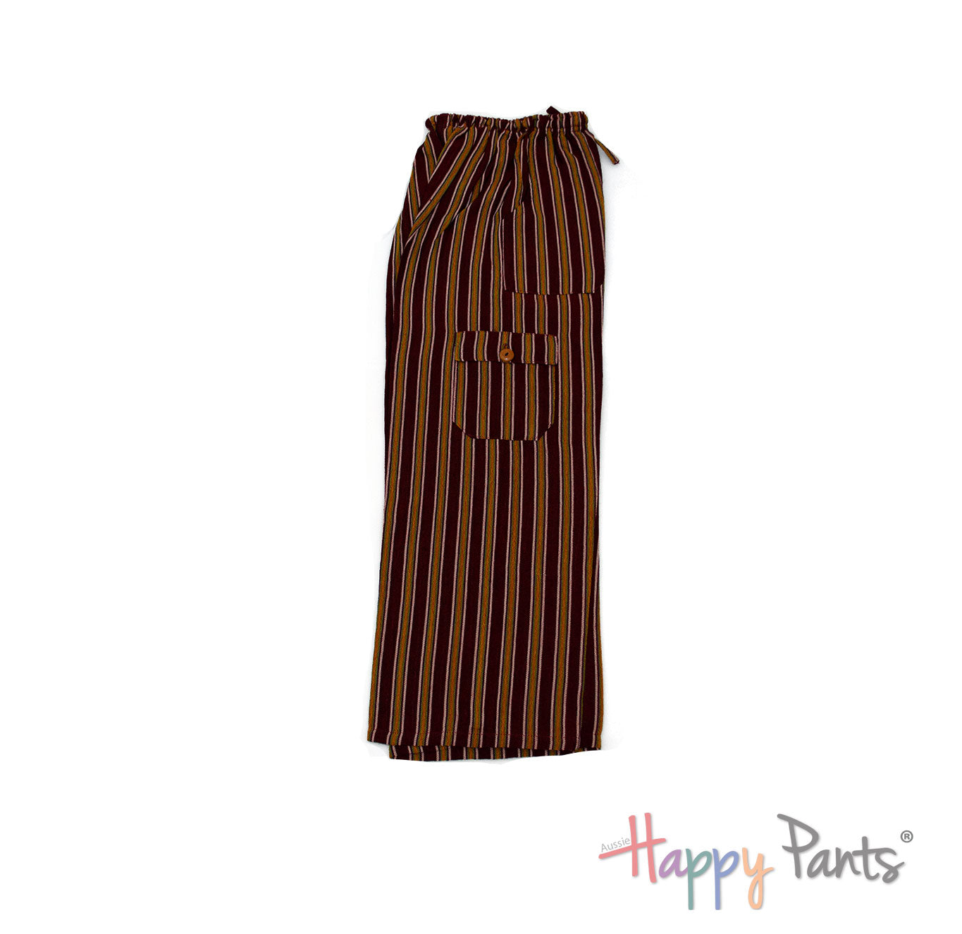 Maroon Stripy Happy-Pants - Youth Collection