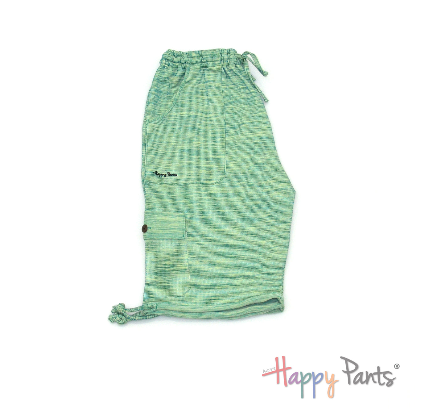 Green Ladies shorts with elastic waist holiday pants resort wear Australia comfy bermudas
