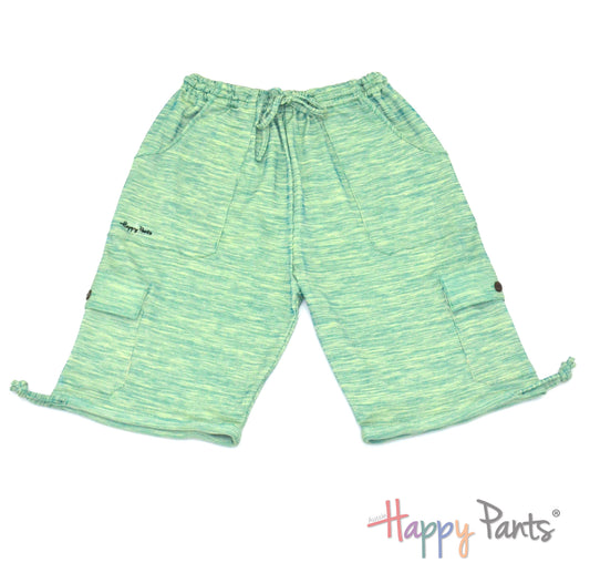 green Men shorts elastic waist summer Happy Pants fun and colourful clothes