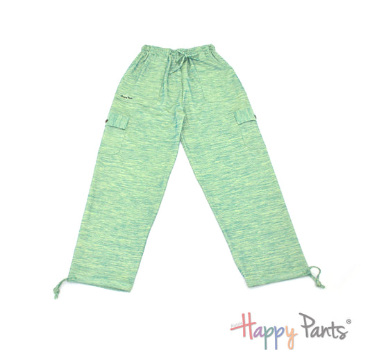 Green Men pants elastic waist summer Happy Pants fun and colourful clothes