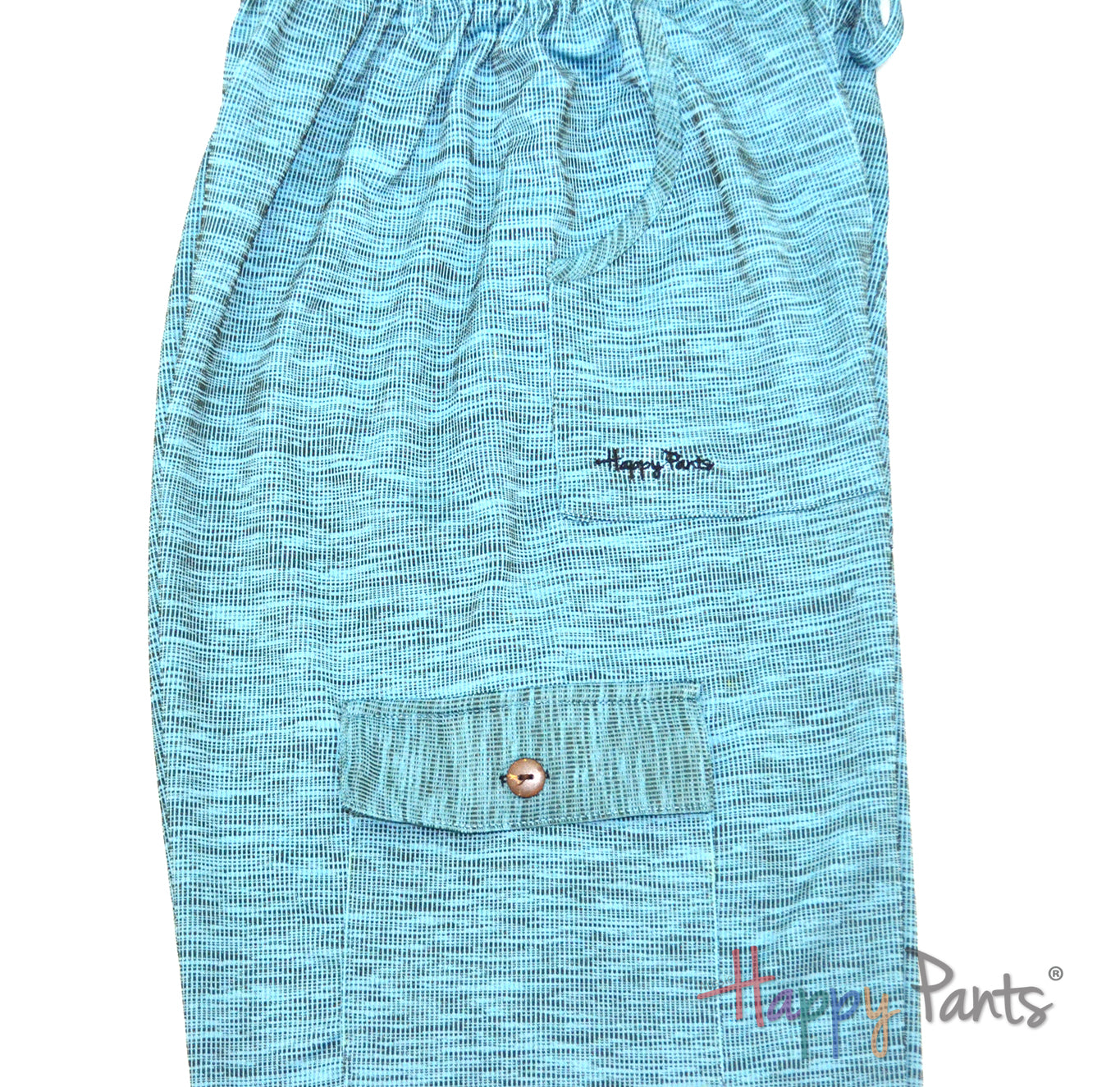 Men cotton pants resort wear elastic waist joggers cotton Happy Pants