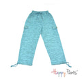 Blue Aqua Men pants elastic waist summer Happy Pants fun and colourful clothes