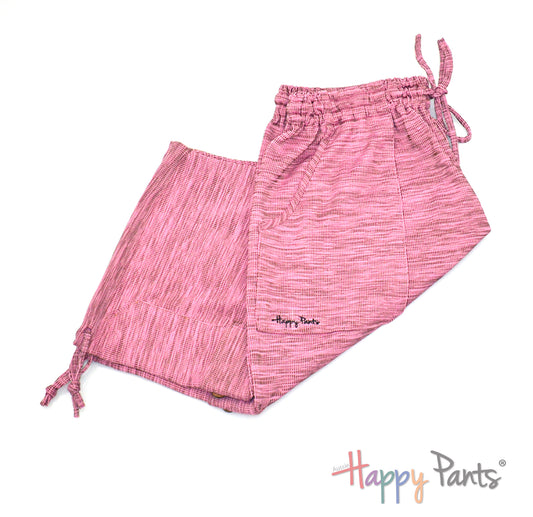 Purple Women shorts elastic waist summer Happy Pants fun and colourful clothes