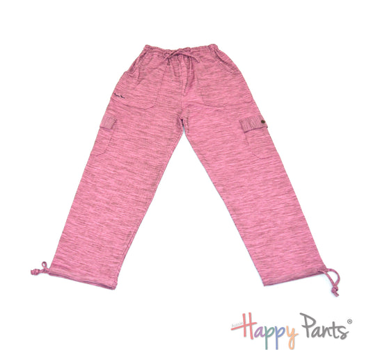 Purple Men pants elastic waist summer Happy Pants fun and colourful clothes