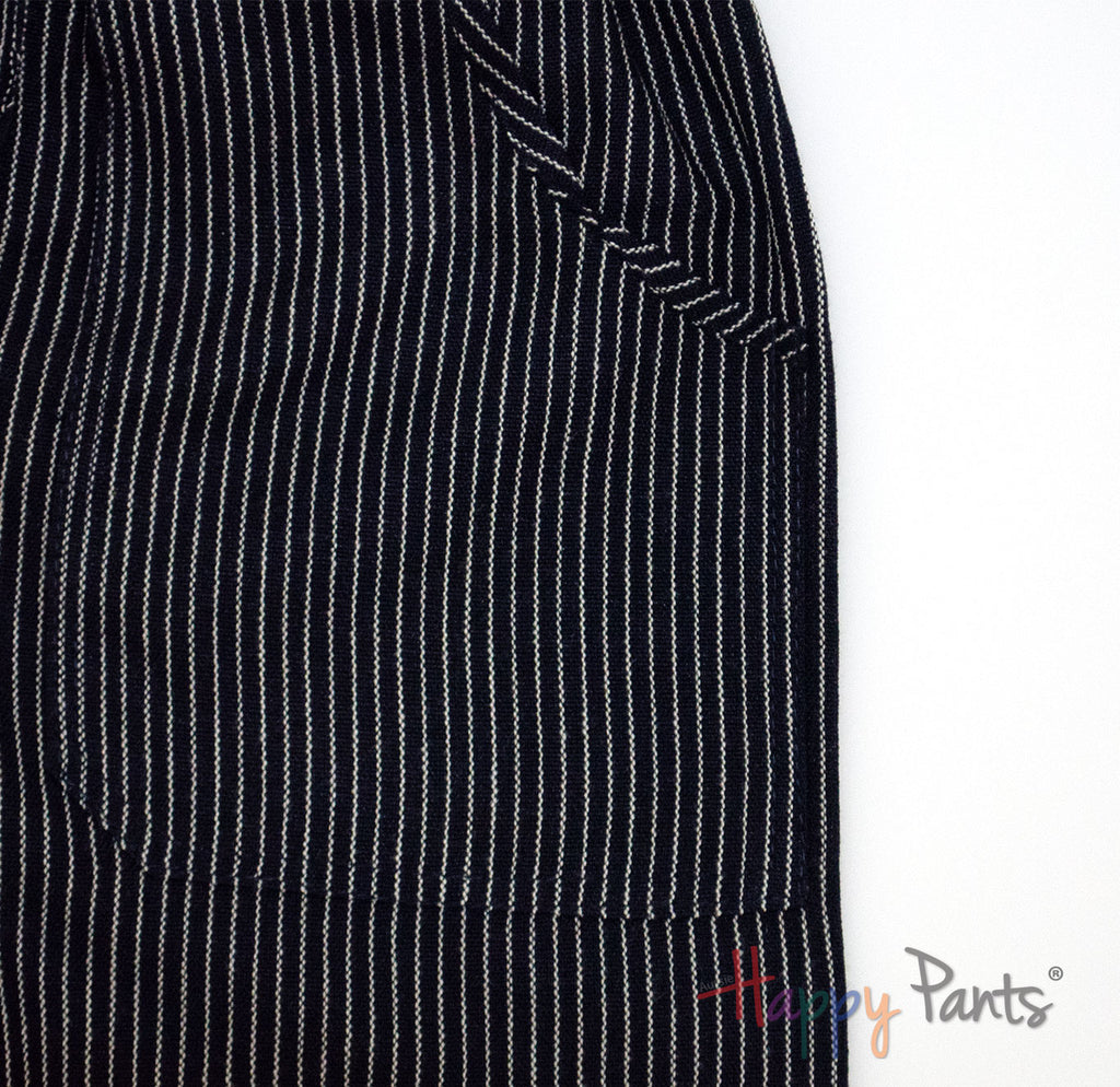 Navy Stripy Happy-Pants Shorts