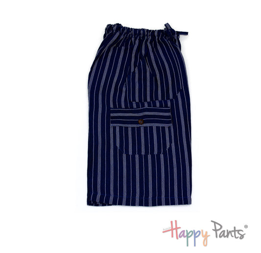 Navy Triple Stripy Happy-Pants Boardshorts - Youth Collection