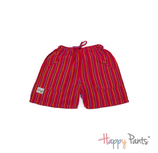 Pink Stripy Happy-Pants Shorts - Youth Collection