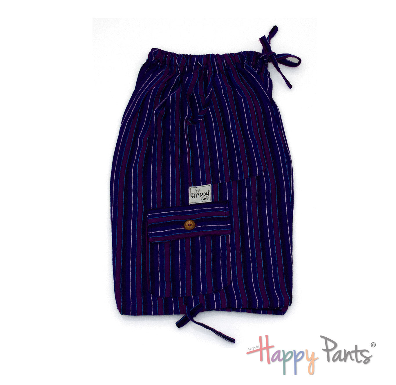 Puprple Stripy Happy-Pants Boardshorts - Youth Collection