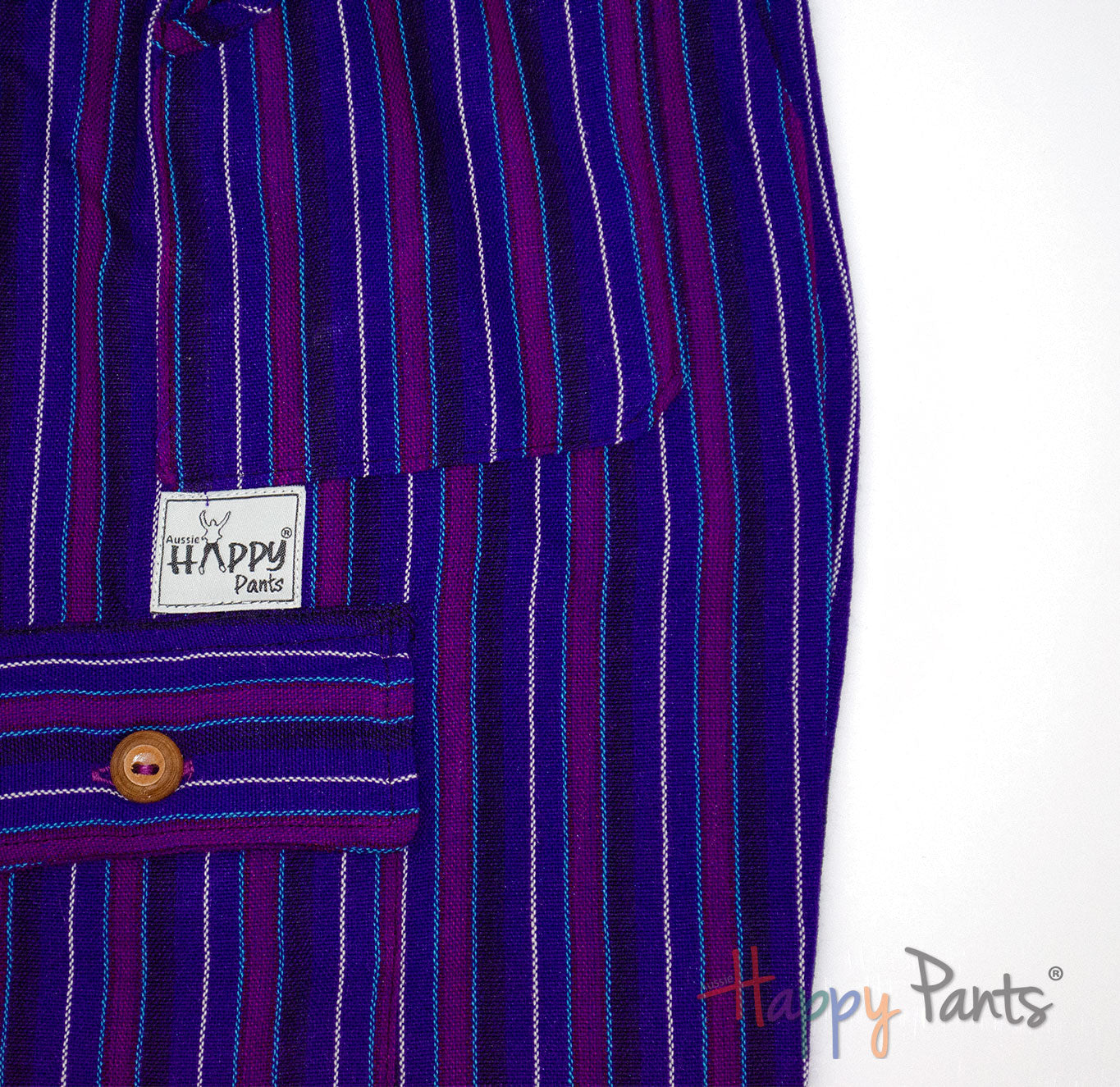 Puprple Stripy Happy-Pants Boardshorts - Youth Collection