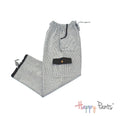Gray stripe Women pants elastic waist summer Happy Pants fun and colourful clothes