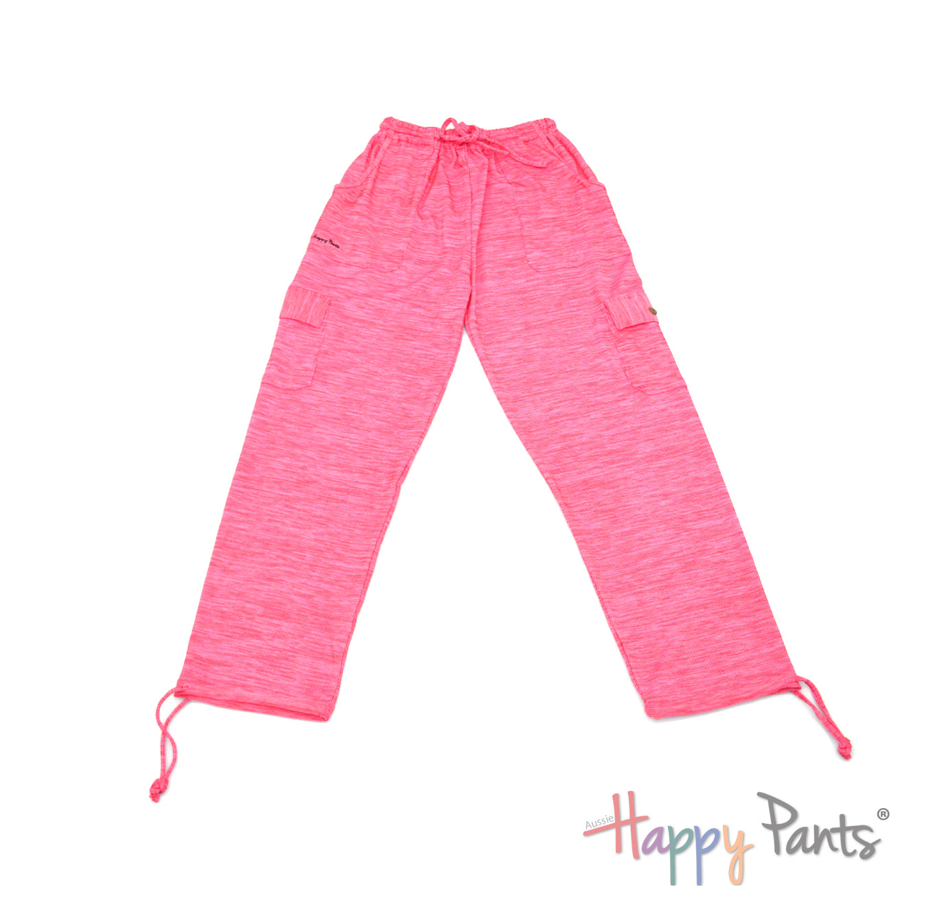 Pink Ladies cotton pants resort wear elastic waist jogger cotton Happy Pants
