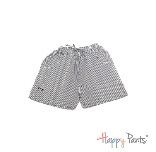 White Stripy Happy-Pants Shorts - Youth Collection