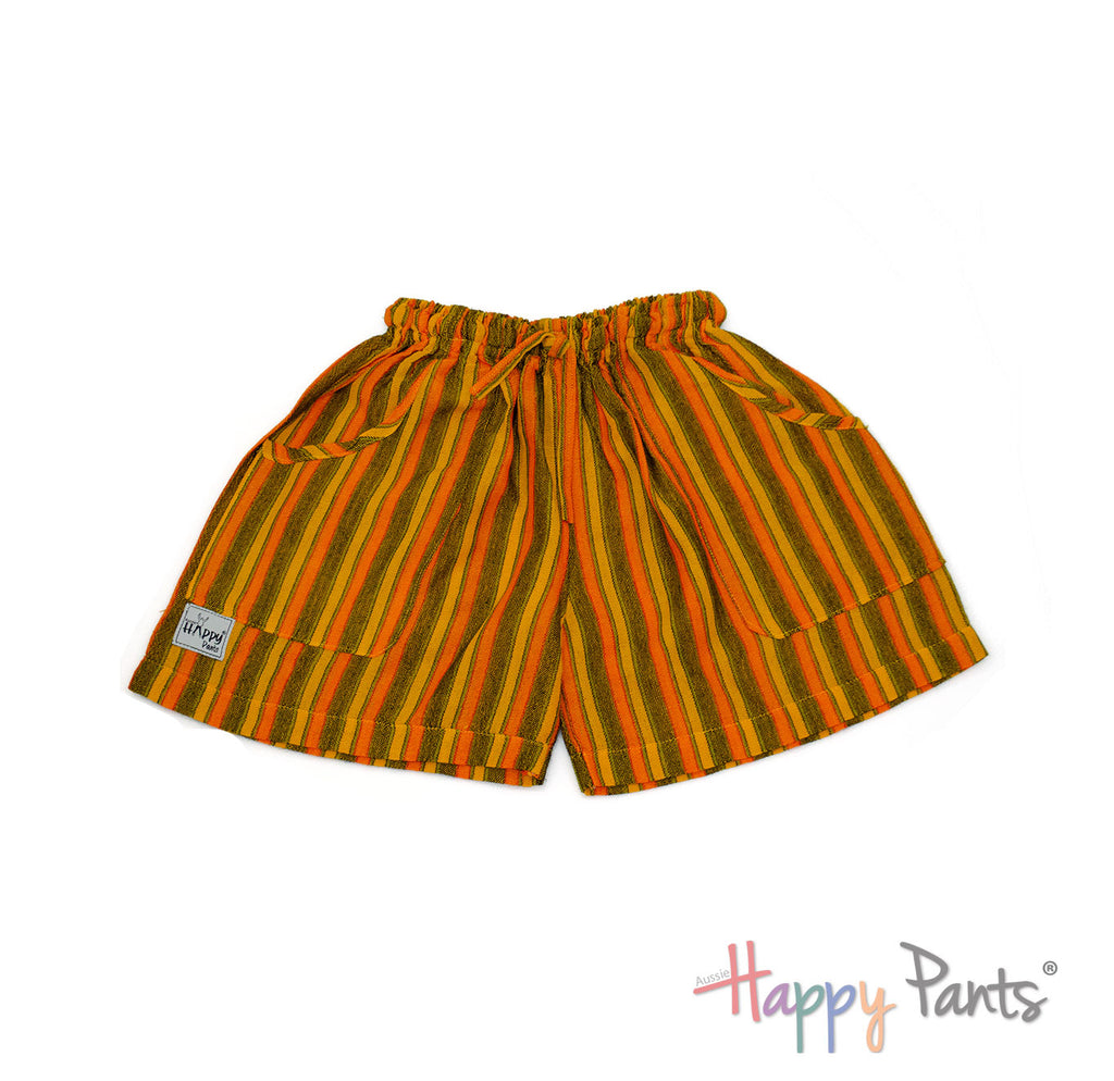 Yellow Stripy Happy-Pants Shorts