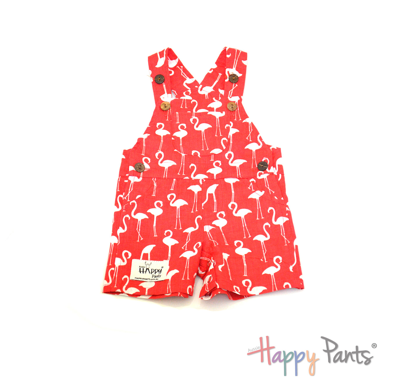 Happy Flamingo Short Overall for Girls