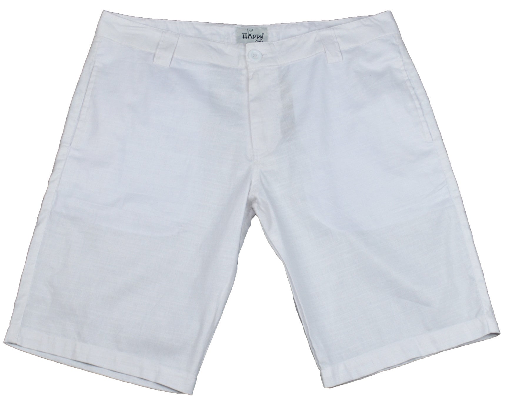 White Cotton Shorts - Happy Pants
